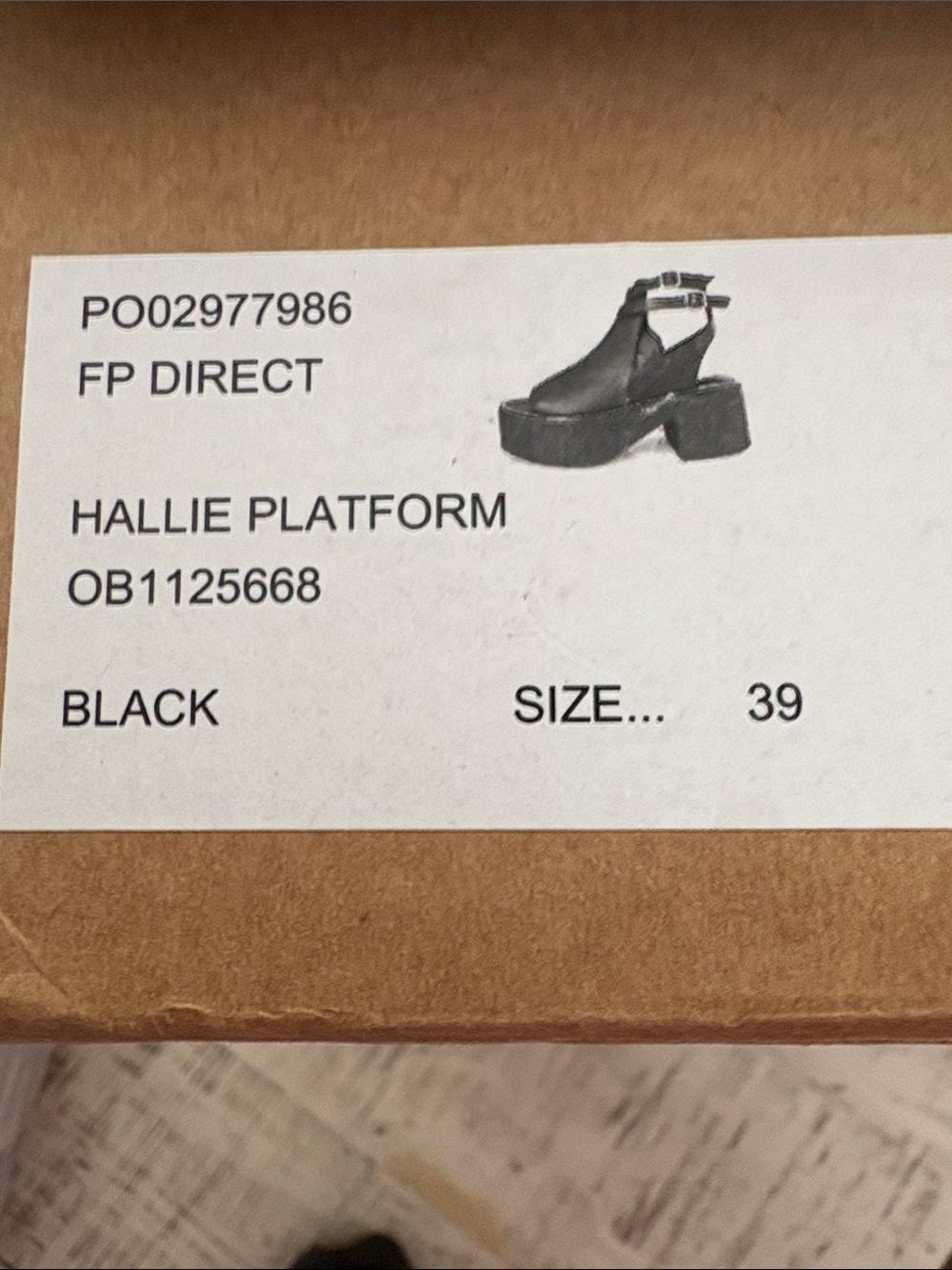 Free People Hallie Platform Sandal - Black
